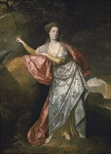 Ann Cargill trenger Brown som Miranda i The Tempest av Shakespeare. London, Covent Garden Theatre av Johann Zoffani