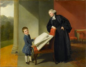 Pastor Randall Burroughes og hans sønn Ellis, 1769. av Johann Zoffani