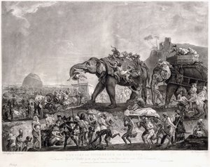 Ambassaden til Hyderbeck til Calcutta, fra vesiren av Oude, via Patna, i år 1788, for å møte Lord Cornwallis, ca. 1800 av Johan Joseph Zoffany