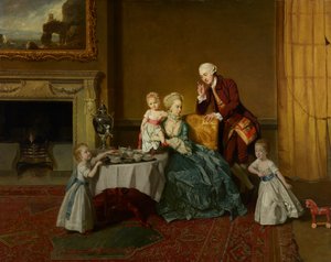John, fjortende lord Willoughby de Broke, og hans familie, ca. 1766