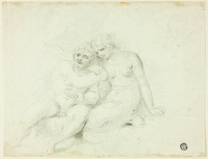 Sittende Hann Nær Kvinne av Johann Zoffany