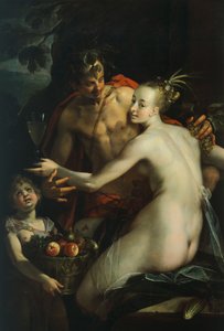 Bacchus, Venus og Amor, av Hans von Aachen (1552-1615)