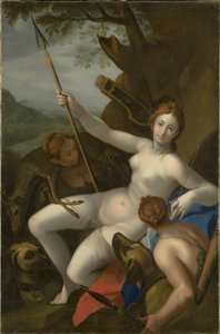 Diana med nymfer, hunder og vilt