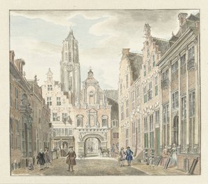 Nieuwstraat i Utrecht med utsikt over Dom-tårnet av Johanna de Bruyn