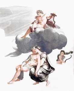 Jupiter og Callisto (trykk) av Johannes (after) Teyler