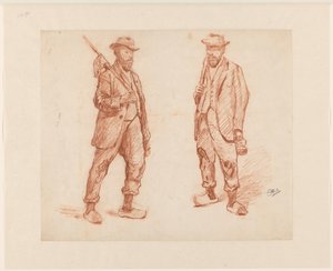 To studier av en gående mann av Johannes Abraham Mondt
