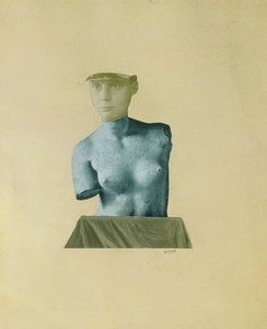 Typisk amalgame vertikal du Dada Baargeld - Typisk vertikal rot som skildring av Dada Baargeld - Johannes Theodor Baargeld (Zentrodada) (1892-1927). Mixed media om bord av Johannes Baargeld