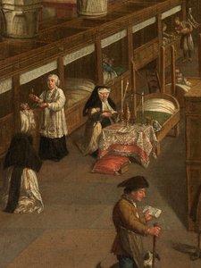 Detalj av avdelingene ved Saint John's Hospital av Johannes Beerblock