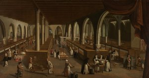 Avdelingene ved Saint John's Hospital (olje på lerret) av Johannes Beerblock