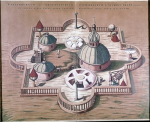 Tycho Brahes observatorium, trykk av Johannes Blaeu