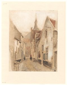 Utsikt fra Ridderstraat i Kerksteeg, Hattem