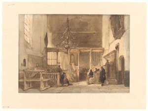 Interiør i en kirke i Utrecht av Johannes Bosboom