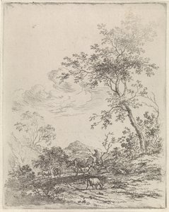 Fjelllandskap med storfe