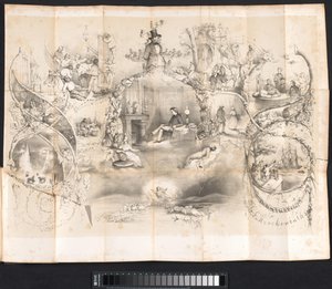 Tegneserie i Leiden studentalmanakk, 1854