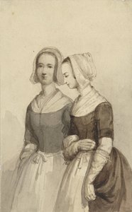 To foreldreløse jenter (?) av Johannes Christiaan d
