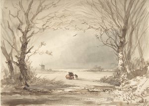 Et vinterlandskap, 1854.