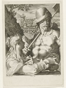 Kristus viser seg som gartner for Maria Magdalena av Johannes Fredericus Lange