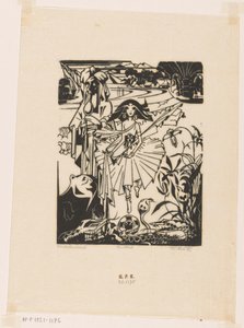 Hindoedanseres (original tittel på objekt) av Johannes Frederik Engelbert ten Klooster (signed by artist)