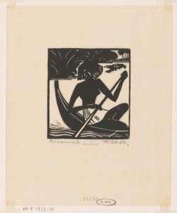 Papoeameisje (original tittel på objekt) av Johannes Frederik Engelbert ten Klooster (signed by artist)