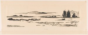 Riviermonding N. N. Guinea (original tittel på objekt) av Johannes Frederik Engelbert ten Klooster (signed by artist)