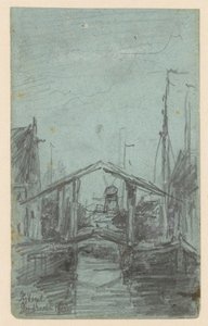 Utsikt over Dordrecht med vindebro
