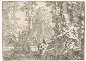 Silenus trekkes opp av vannet Mytologiske og allegoriske representasjoner (serietittel)