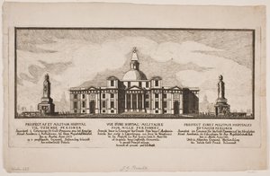 "Etablering av et militærsykehus for tusen mennesker" av Johannes Gottfred Bradt