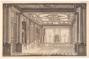 Spisestuen i Chr. VIIs herskapshus på Amalienborg av Johannes Gottfred Bradt