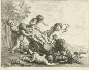 Putti med geitevogn av Johannes Gronsveld
