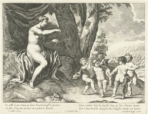 Venus en dansende putti av Johannes Gronsveld