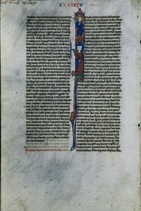 Innledning I med Elimelek og Naomi: Blad fra en latinsk bibel 1 av 2 utskårne blader, ca. 1250. av Johannes Grusch Atelier