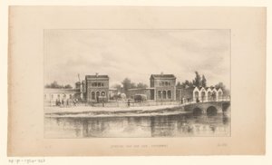 Rhinen jernbanestasjon i Amsterdam Station of the Rhine Railway (tittel på objekt) av Johannes Hilverdink (possibly)
