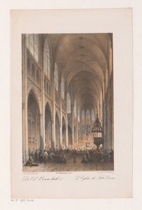 Interiør i Onze Lieve Vrouwe-kirken i Amsterdam Vår Frue kirke (tittel på objekt)