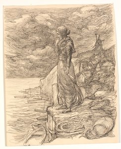 Illustrasjon til Alfred Tennyson "Enoch Arden" av Johannes Holbek