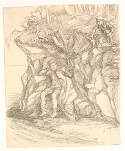 Illustrasjon til Alfred Tennyson "Enoch Arden" av Johannes Holbek