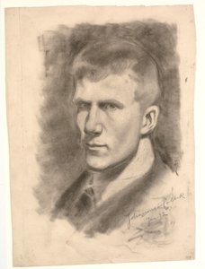 Selvportrett av Johannes Holbek