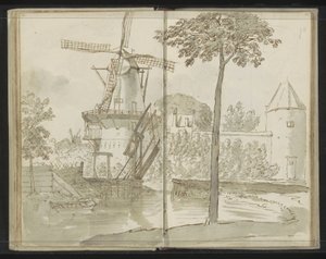 Delft vindmølle på Spoorsingel av Johannes Huibert Prins