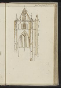 Fasaden til Grote Kerk i Haarlem av Johannes Huibert Prins