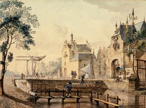 Rotterdamsche og Ketel Poort, Delft av Johannes Huibert Prins