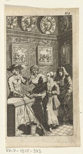 Den falske djevelen Bokillustrasjon for Simon de Vries, Seven Duyvelen som styrer og tjener Hedendaeghsche Dienstmaegden, Amsterdam, 1682
