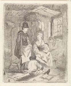 Familie i interiør av Johannes Janson (possibly)