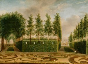 En formell hage, 1766 av Johannes Janson