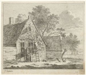 Gård med tun oktober De tolv månedene (serietittel) De fargede tegningene til 12 måneder (...) (serietittel)