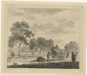 Landskap med høstmann juli De tolv månedene (serietittel) De fargede tegningene til 12 måneder (...) (serietittel)