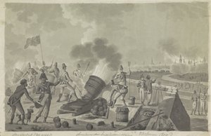 Bombardement av Vlissingen av britene, 1809 av Johannes Jelgerhuis (possibly)