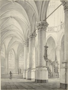 Interiør i den nye kirken i Delft
