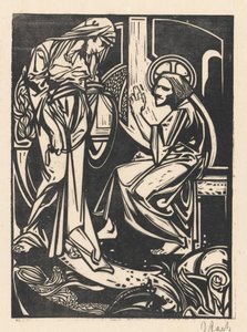 Kristus og den samaritanske kvinnen av Johannes Josephus Aarts (signed by artist)