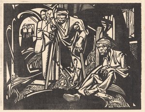 Såret i en kirke av Johannes Josephus Aarts (signed by artist)