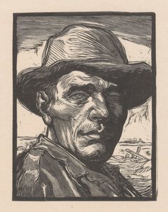 Portrett av en ukjent mann av Johannes Josephus Aarts (signed by artist)