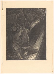 Fallen engel sitter på en stein av Johannes Josephus Aarts